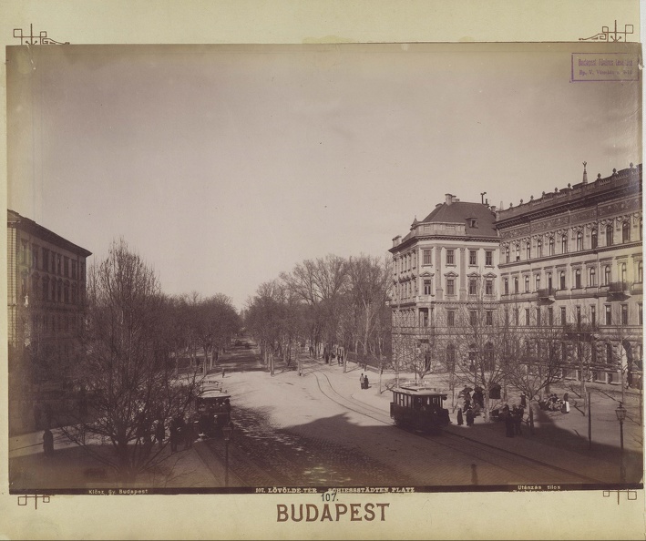 "Lövölde tér és a Városligeti fasor. A felvétel 1890 után készült." A kép forrását kérjük így adja meg: Fortepan / Budapest Főváros Levéltára. Levéltári jelzet: HU.BFL.XV.19.d.1.07.108